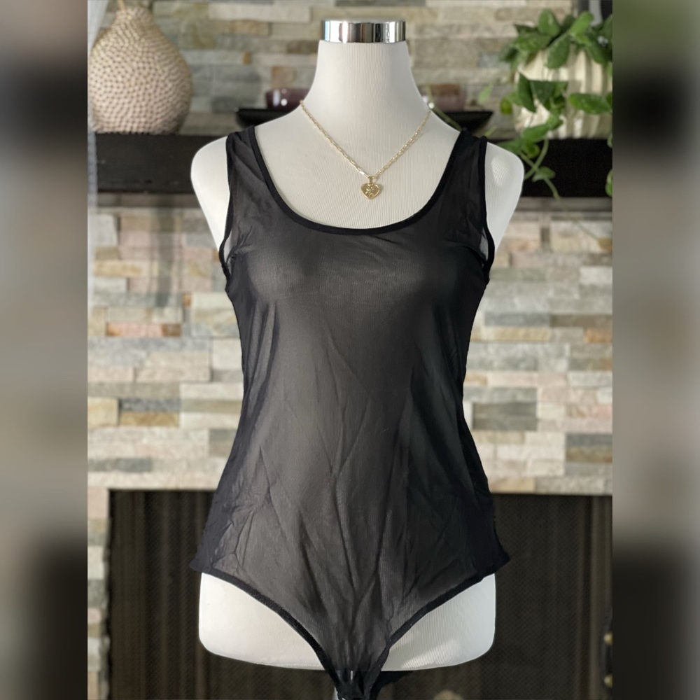 Sheer tank bodysuit